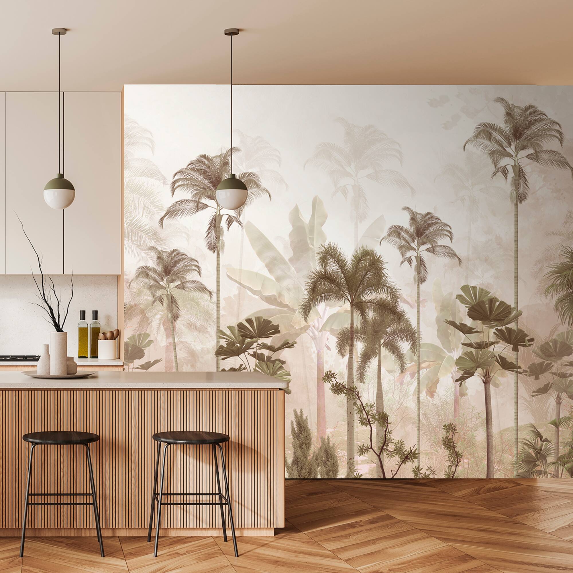 Designs Direct Vintage Tropical Palms Wall Mural